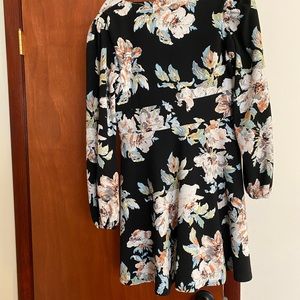 Asos floral dress long sleeve mini
